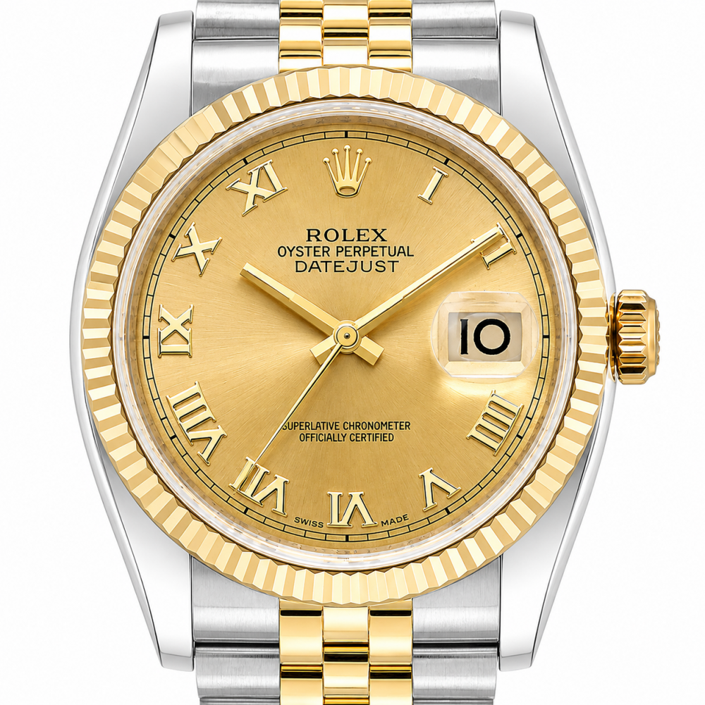 Rolex Datejust 36MM 16233 Two-Tone Champagne Dial Watch